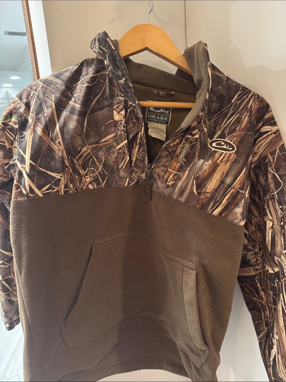 Drake Brown Camo Pullover 1/4 Zip Jacket